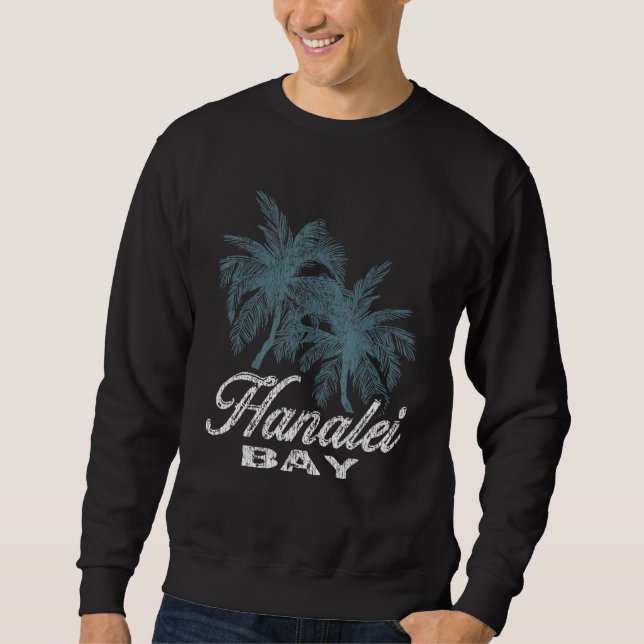 Sudadera Hanalei Bay Hawaii Dos Palmas Grandes (Anverso)