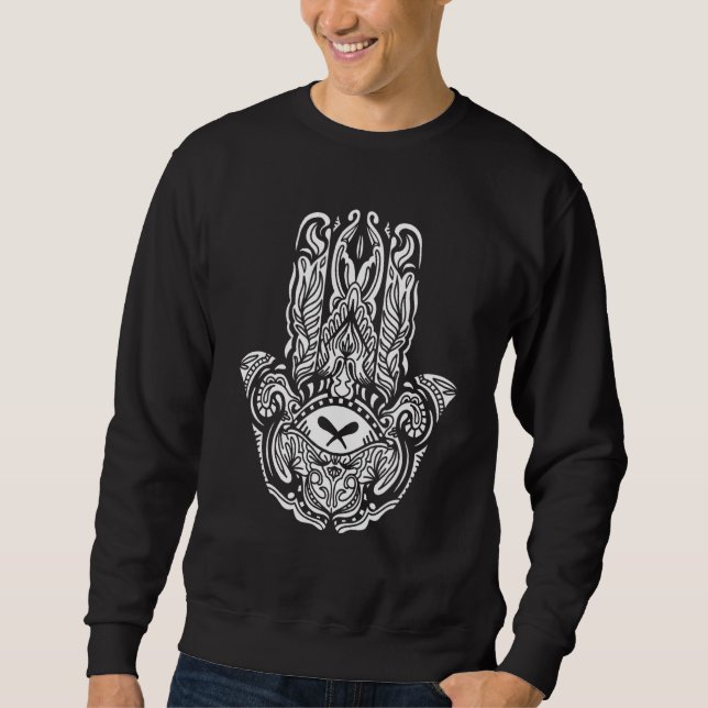 Sudadera Hand of Hamsa Hinduism Fatima Arabic 1 (Anverso)