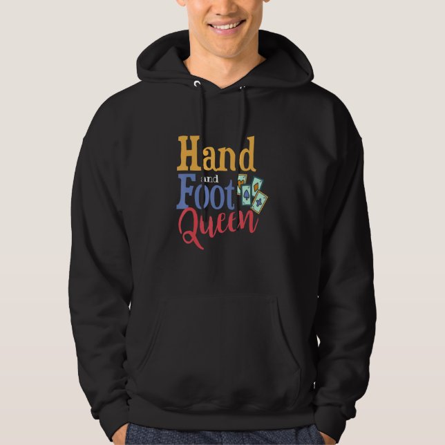 Sudadera Hand Queen funny Card Game Player Poker Euchre Gam (Anverso)