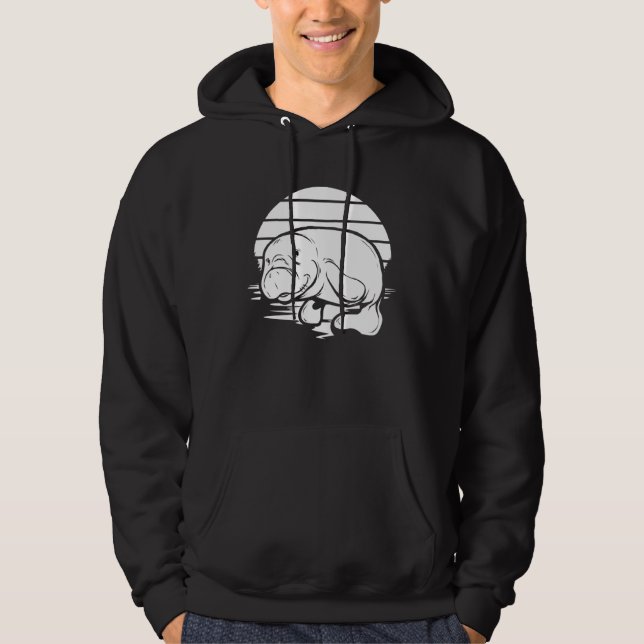 Sudadera Handdrawn Manatee Sea Cow Marine Animal Sea Creatu (Anverso)