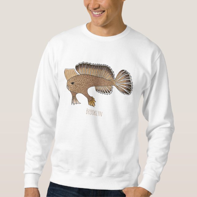 Sudadera Handfish cartoon illustration  (Anverso)