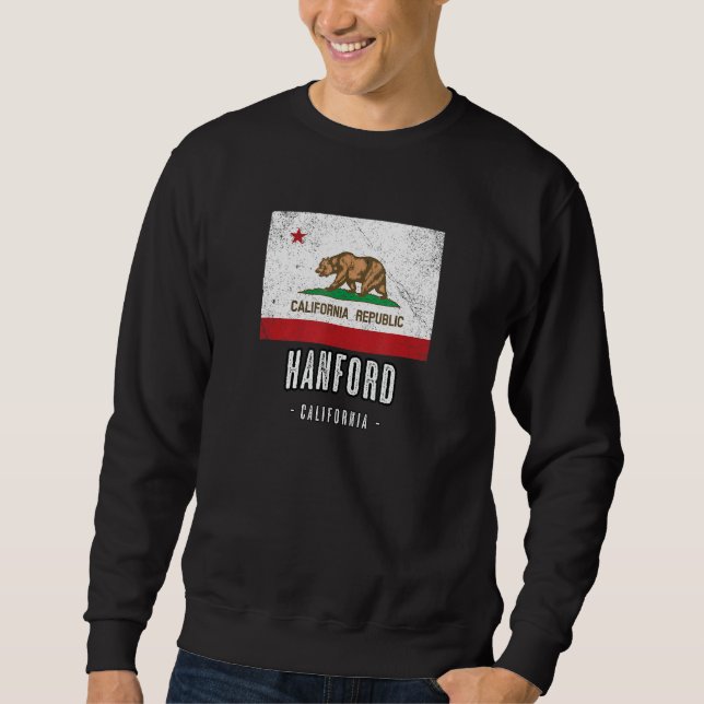Sudadera Hanford - California Cali City Souvenir - Bandera  (Anverso)