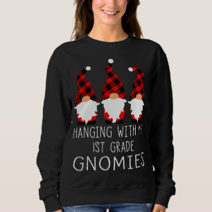 Sudadera Hangin' Con Mis Gnomies Funny Gnomes Merry Christm