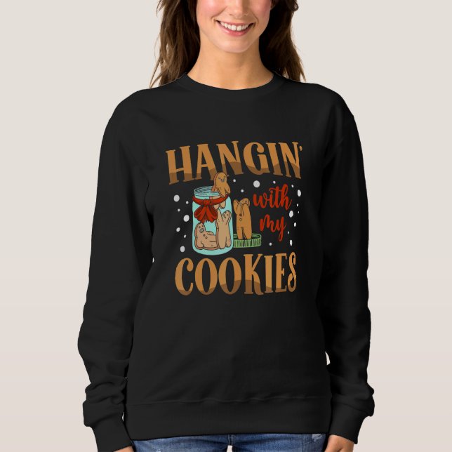 Sudadera Hangin With My Cookies Gingerbread Christmas Teach (Anverso)