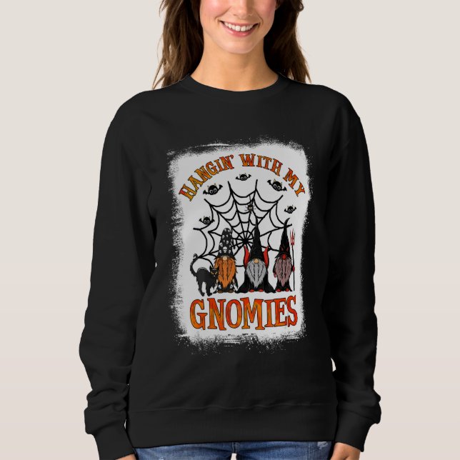 Sudadera Hangin' With My Gnomies Cute Halloween Pumpkin Gno (Anverso)
