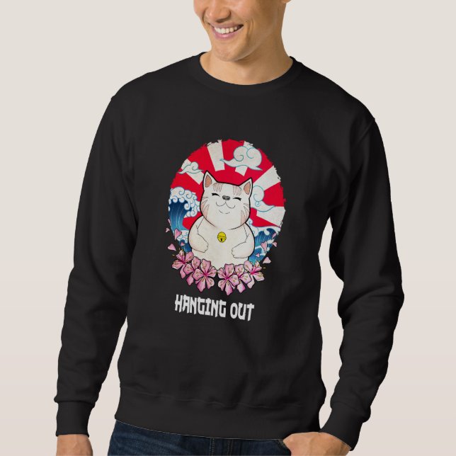 Sudadera Hanging Out Cat Hobby Kitten Pastime Cat Mom  1 (Anverso)