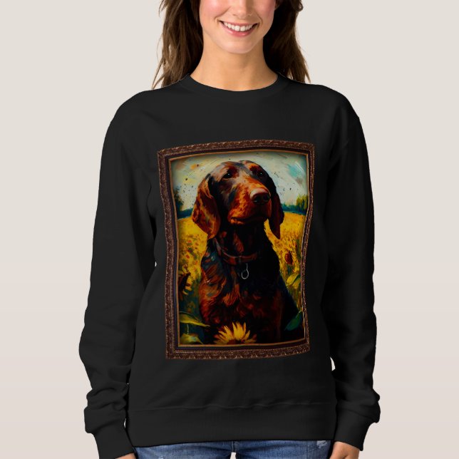Sudadera Hanoverian Scenthound Painting Sunflower Flower Mo (Anverso)