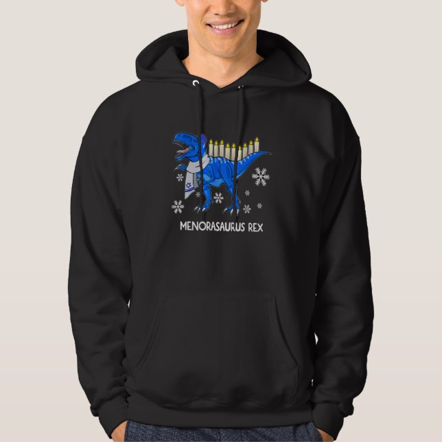 Sudadera Hanukkah Dinosaur Menorasaurus Rex Dino Chanukah B (Anverso)
