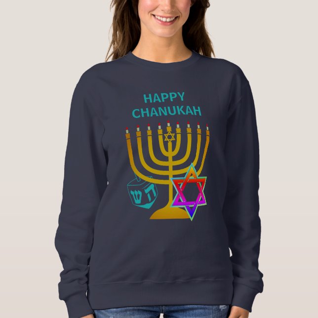 Sudadera Hanukkah HAPPY CHANUKAH (Anverso)