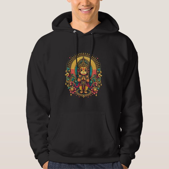 Sudadera Hanumanji Hanuman Hindu Mono Dios Devotador (Anverso)
