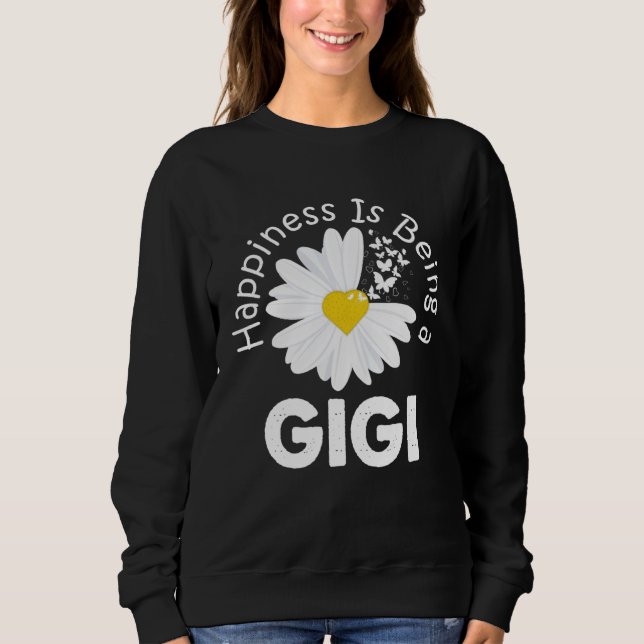 Sudadera Happiness Is Being A Gigi Costume Daisy Flower Gif (Anverso)