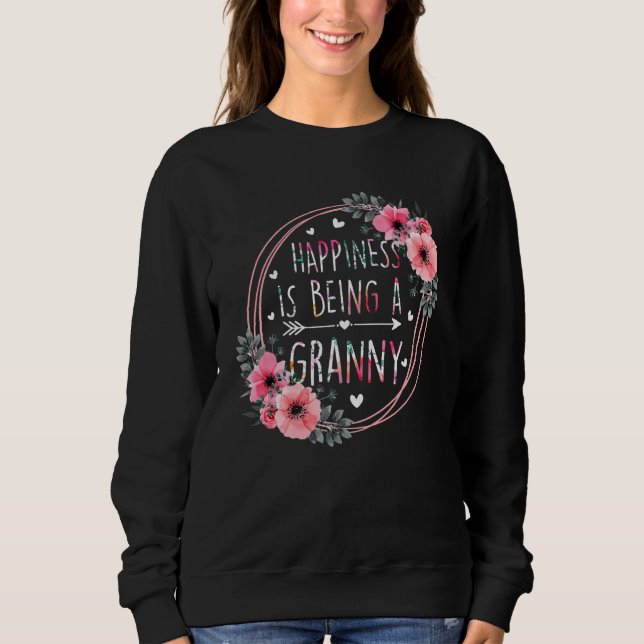 Sudadera Happiness Is Being A Granny Floral Mother s Day Wo (Anverso)