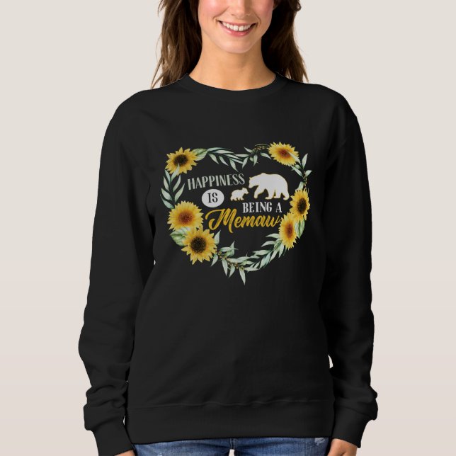 Sudadera Happiness is Being a Meemaw Grandma Bear & Sunflow (Anverso)