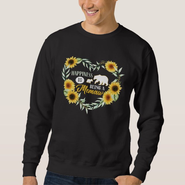 Sudadera Happiness is Being a Meemaw Grandma Bear & Sunflow (Anverso)