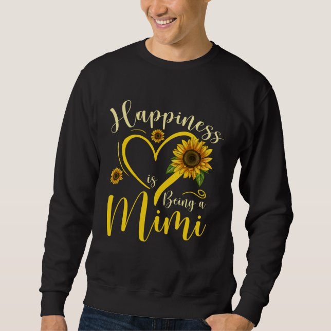 Sudadera Happiness Is Being A Mimi Sunflower Mother's Day W (Anverso)