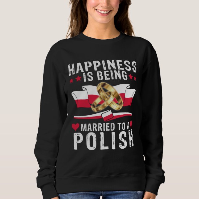 Sudadera Happiness Is Being Husband And Wife Married To A P (Anverso)