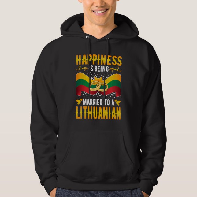 Sudadera Happiness Is Being Married to a Lithuanian Girl Wi (Anverso)