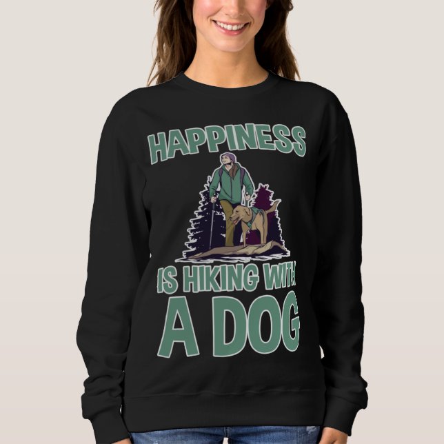 Sudadera Happiness Is Hiking With A Dog (Anverso)