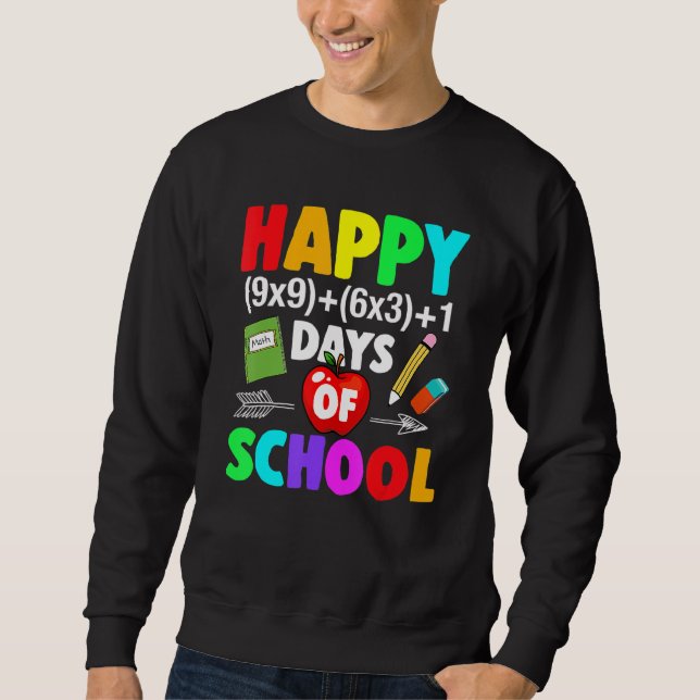 Sudadera Happy 100 Days Of School Math Formula 100 Days Of  (Anverso)
