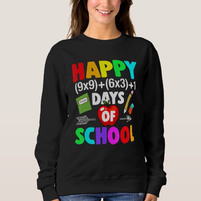 Sudadera Happy 100 Days Of School Math Formula 100 Days Of  (Anverso)