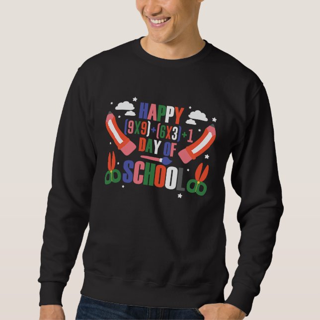 Sudadera Happy 100 Days Of School Math Formula Teacher Stud (Anverso)