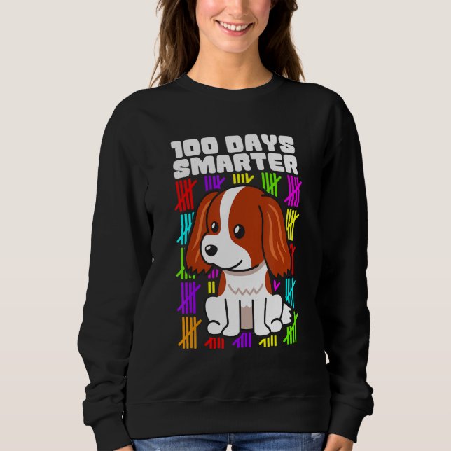 Sudadera Happy 100 Days Smarter Dog Shirt, Golden Retriever (Anverso)
