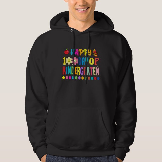 Sudadera Happy 100th Day of Kindergarten Cute Student Teach (Anverso)