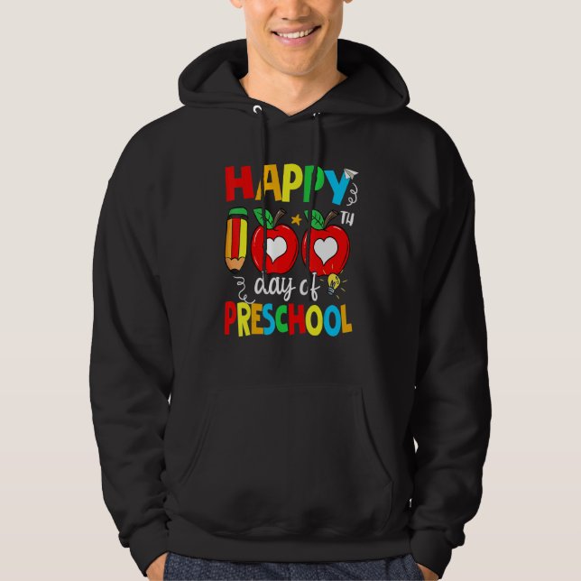 Sudadera Happy 100th Day Of Preschool Teacher 100 Days Of S (Anverso)