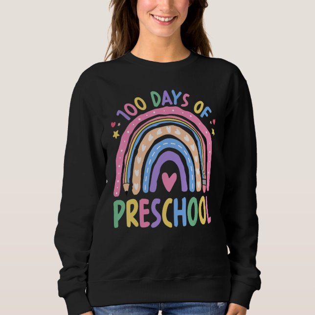 Sudadera Happy 100th Day of Preschool Teacher Kids 100 Days (Anverso)