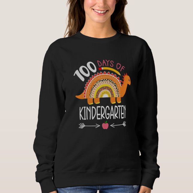 Sudadera Happy 100th day of School Dinosaur 100 Days Of Kin (Anverso)