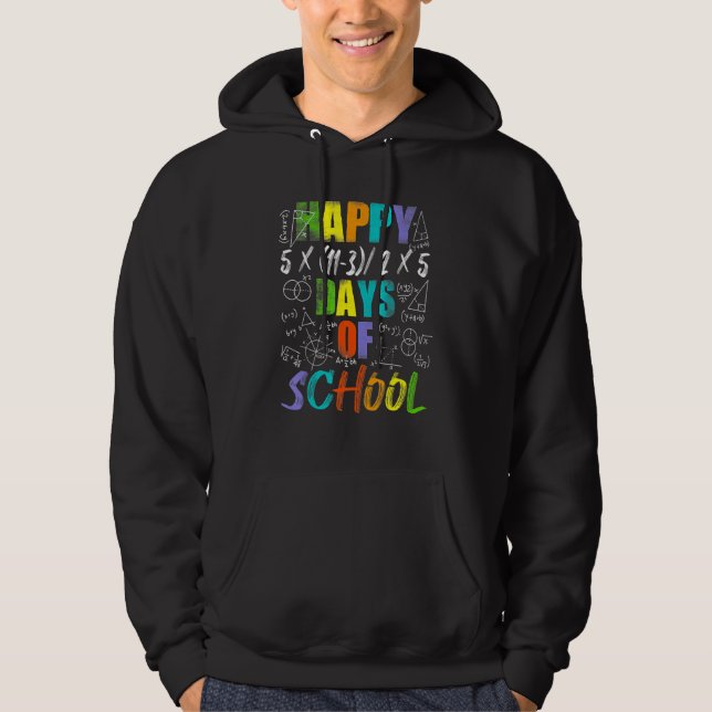 Sudadera Happy 100th Day Of School Equations Math Teacher 1 (Anverso)