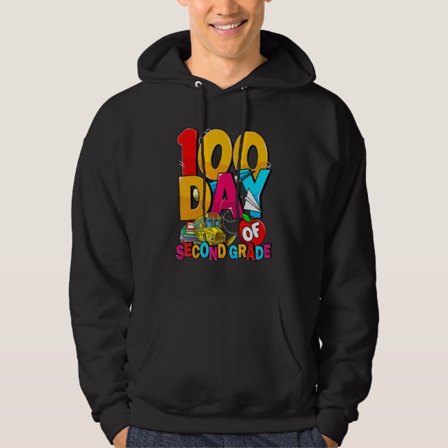 Sudadera Happy 100th Day Of School Groovy 100 Days Of Secon (Anverso)