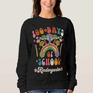 Sudadera Happy 100th Day Of School Retro Groovy 100 Days Ki