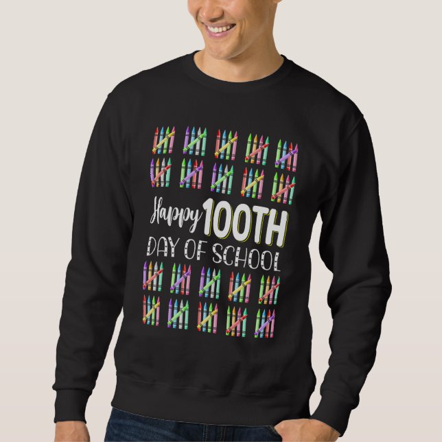 Sudadera Happy 100th Day Of School Shirt Student 100 Days B (Anverso)