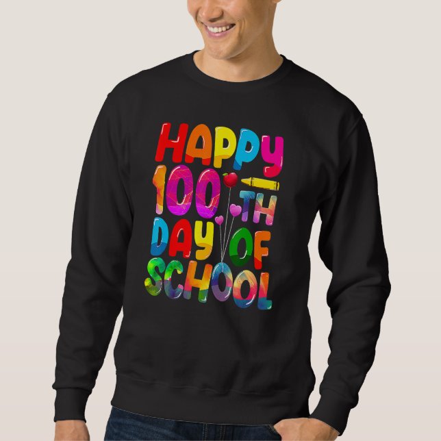 Sudadera Happy 100th Day Of School Teachers Kids Child 100  (Anverso)