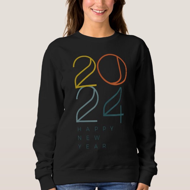 Sudadera Happy 2024 New Years Eve Party Supplies 2024 Happy (Anverso)