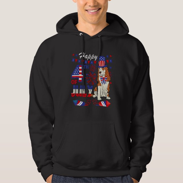 Sudadera Happy 4th Of July American Flag English Cocker Spa (Anverso)