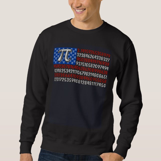 Sudadera Happy American flag Pi day Mathematics Pi School T (Anverso)