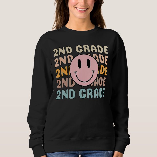 Sudadera Happy Back To School 2nd Grade Team Smiler Teacher (Anverso)