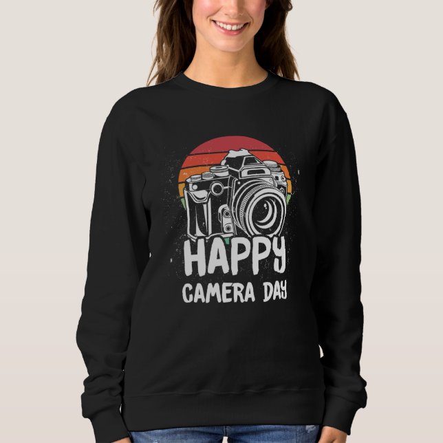 Sudadera Happy Camera Day Photo  for Photographers and Phot (Anverso)
