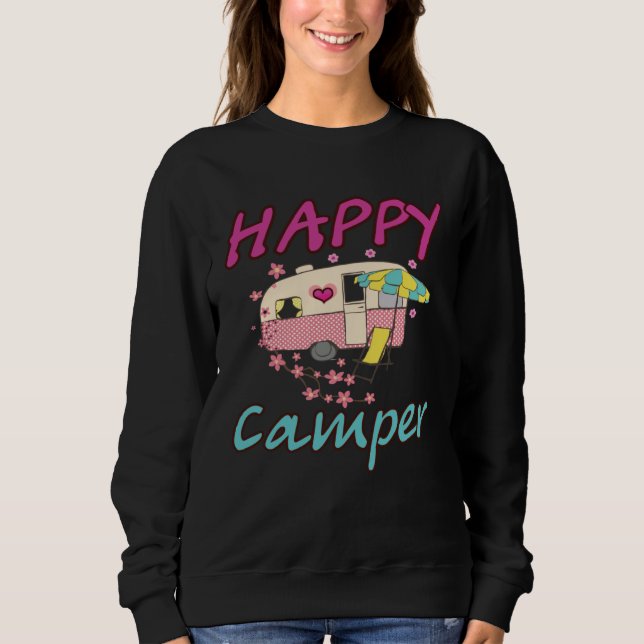 Sudadera Happy Camper Camping  Couple Camp Vacation (Anverso)