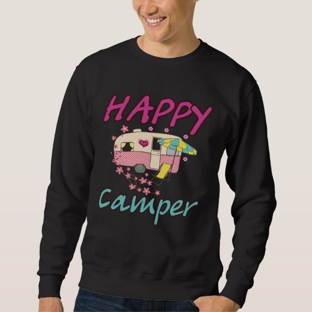 Sudadera Happy Camper Camping  Couple Camp Vacation (Anverso)