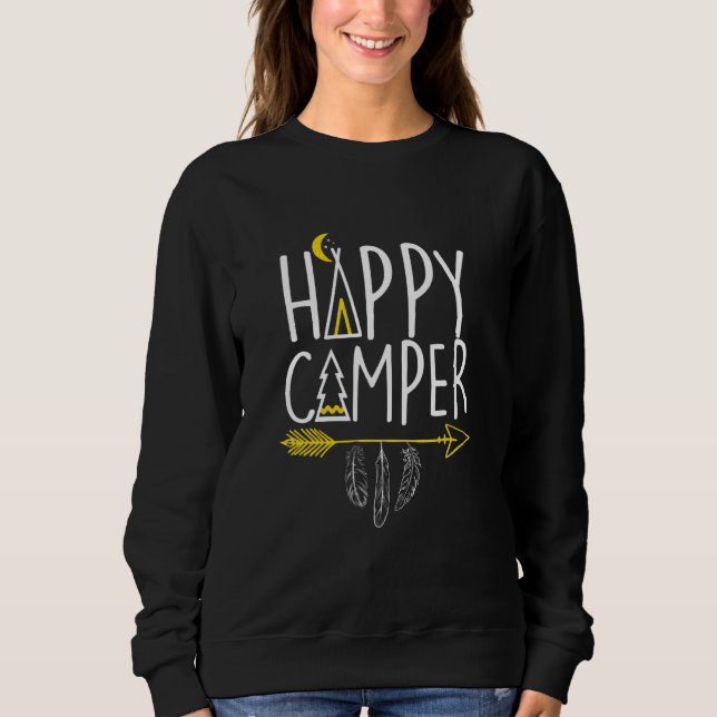 Sudadera Happy Camper   Fun Camping And Hiking   Happy Camp (Anverso)