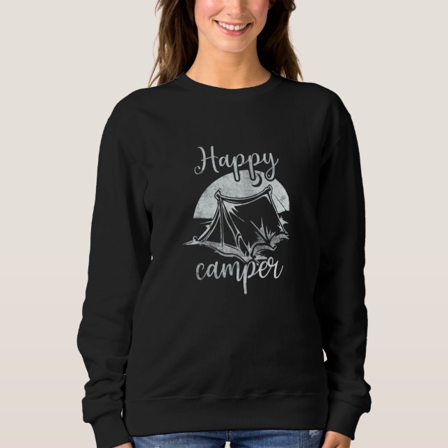 Sudadera Happy Camper Travel Outdoor Vacation Camping Campf (Anverso)