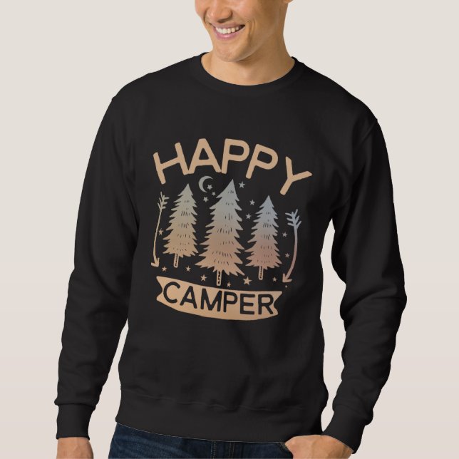 Sudadera Happy Camper  Womens Family RV Camping  Kids (Anverso)