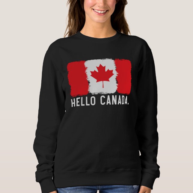 Sudadera Happy Canada Day Canadian Canada Flag Maple Leaf   (Anverso)