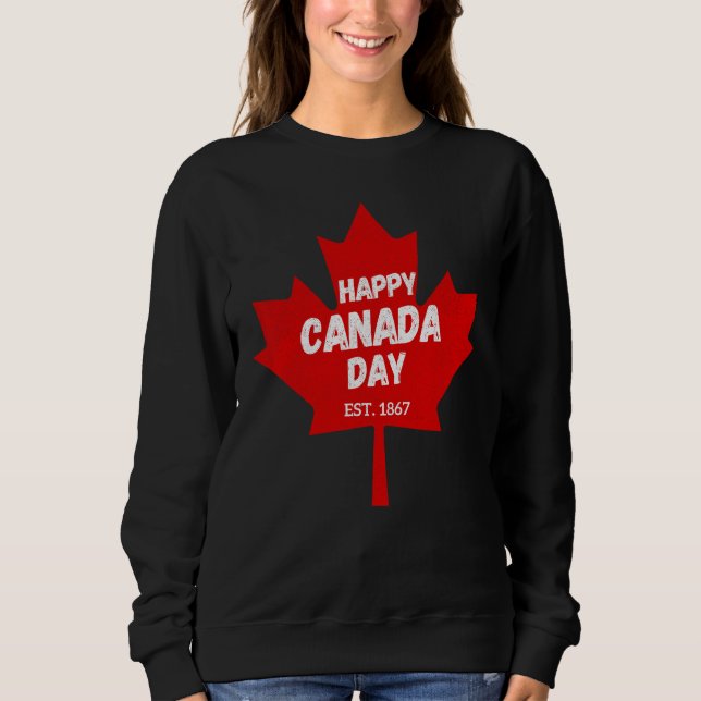 Sudadera Happy Canada Day July 1st 1867 Canadian Costume Pe (Anverso)