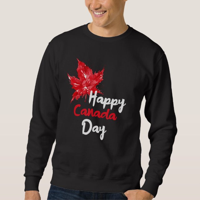 Sudadera Happy Canada Day Party Canadian Flag Maple Patriot (Anverso)