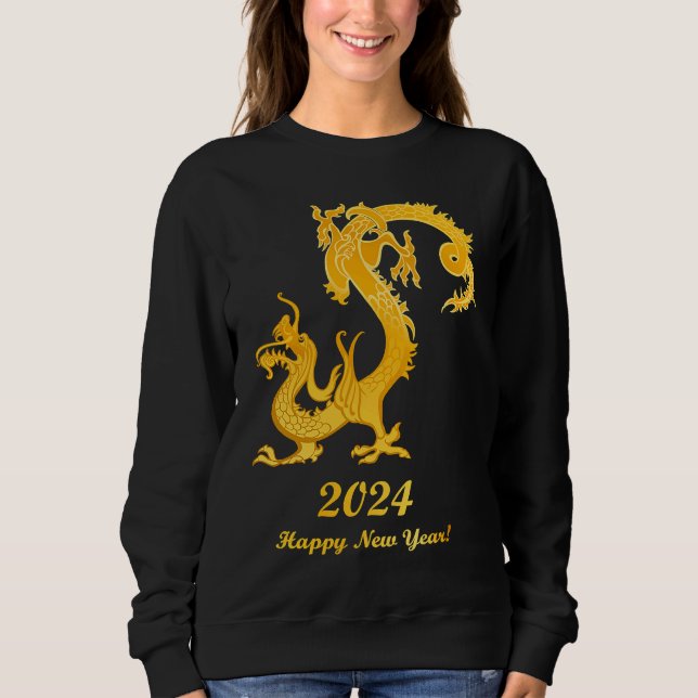 Sudadera Happy Chinese New Year 2024 Year of the Dragon 202 (Anverso)