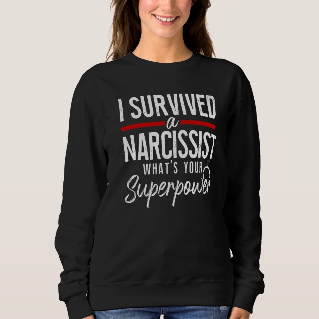 Sudadera Happy Divorce Party I Survived A Narcissist What's (Anverso)